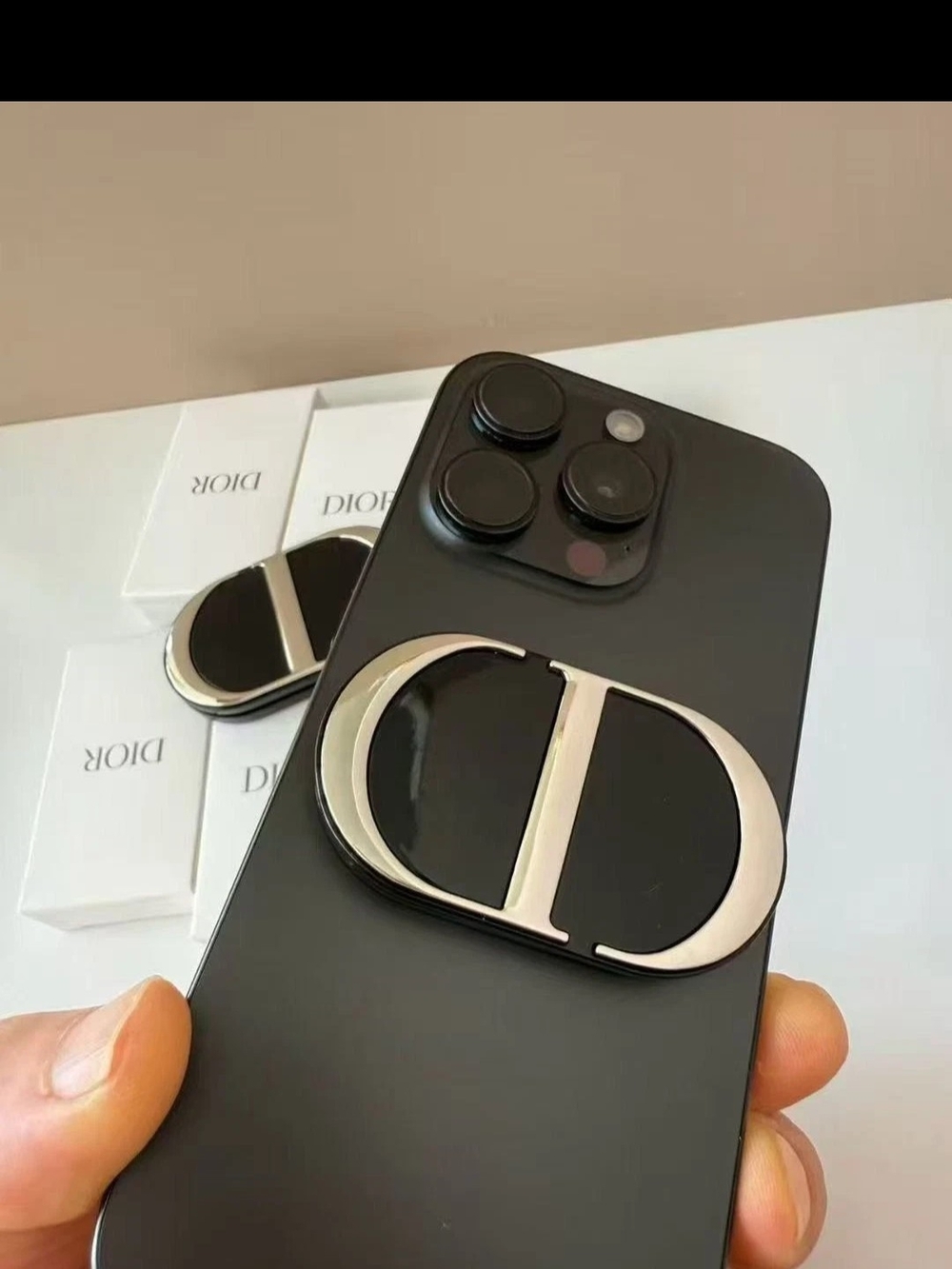 Dior Compact Phone Mirror Stand New In Box CD Logo + Gift Bag - Picture 2 of 9